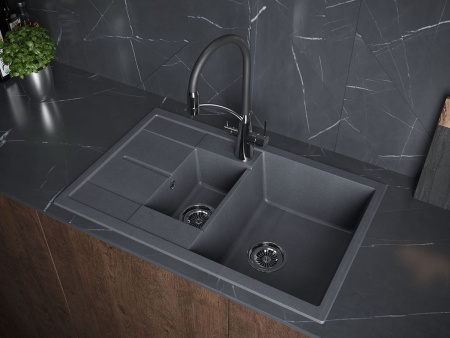 Кухонная мойка Paulmark FLUGEN 60/1,5 PM237850-DG 80х50 цвет серый